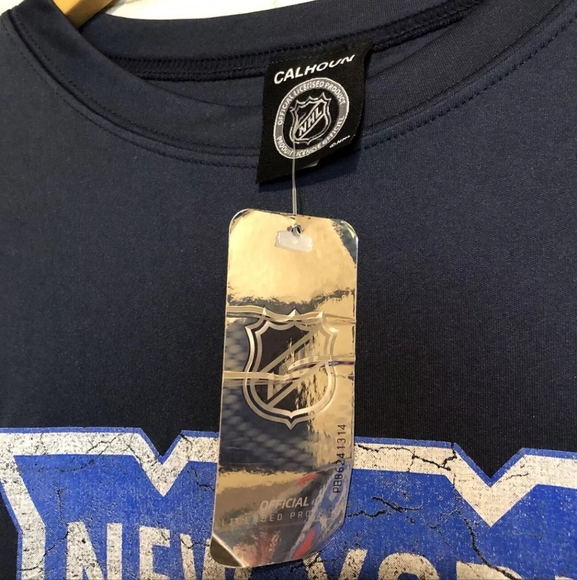 NWT New York Rangers Men's Calhoun Blue Official NHL Hockey Shirt L - Picture 8 of 9